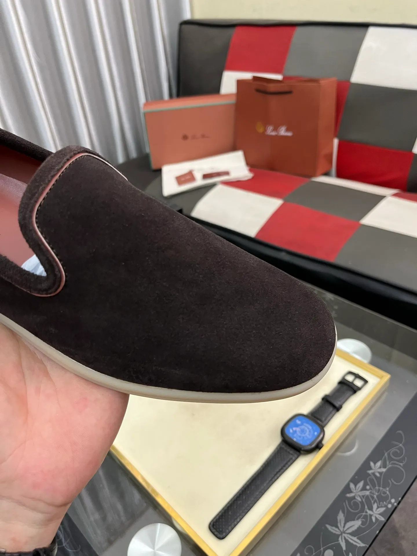 Men's men's shoes 💰420⌚️⌚️Loro*Piana pure original 2023 soft and comfortable LP deerskin flat casual star same style slip-on Loft men's shoes size 38-44